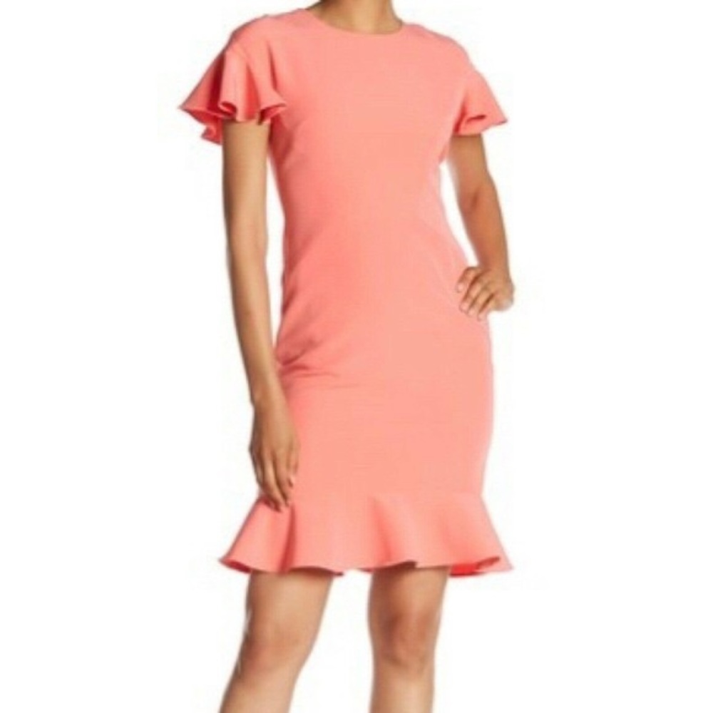 Maggy London coral dress